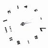 Modern DIY Large Wall Clock Kit 3D Mirror Surface Sticker for Home Office Room