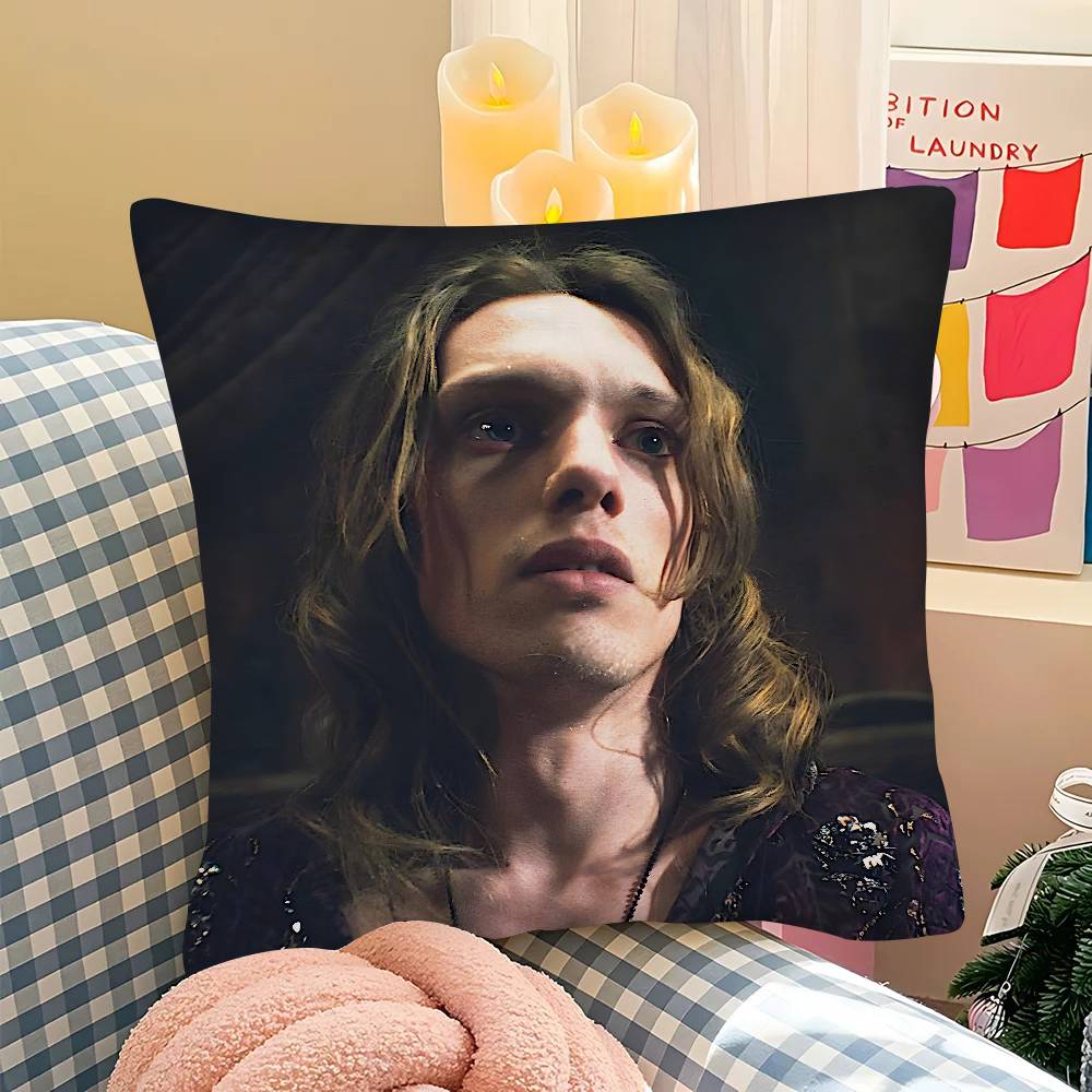pc Actor JJamie Campbell Bower Pillow Case Fashion Square Pillowcase Bedroom Sofa Room Ins Decoration Leisure