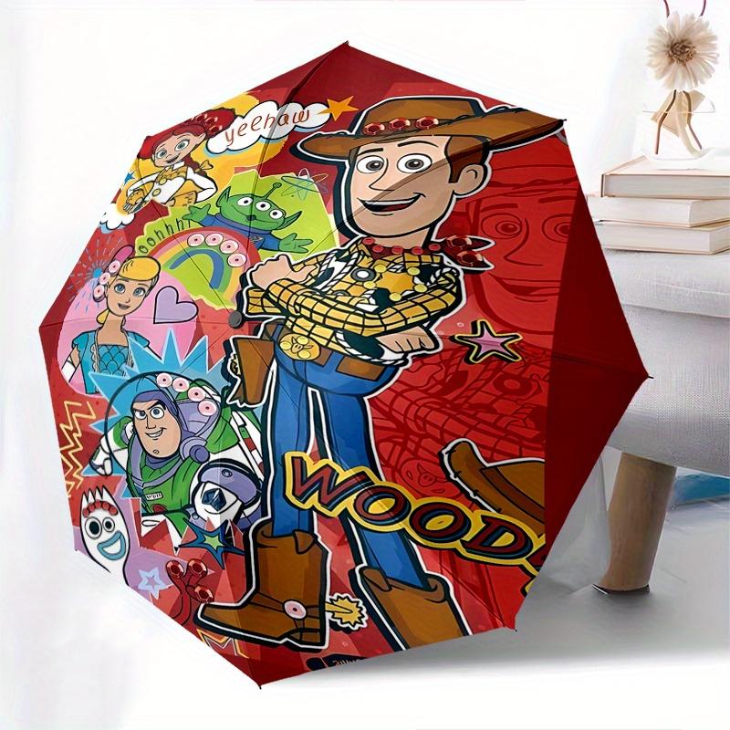Toy Story Woody Automatic Opening and Closing Umbrella, Compact Travel Umbrella, Lightweight and Portable, Suitable for Beach Commuting Busi