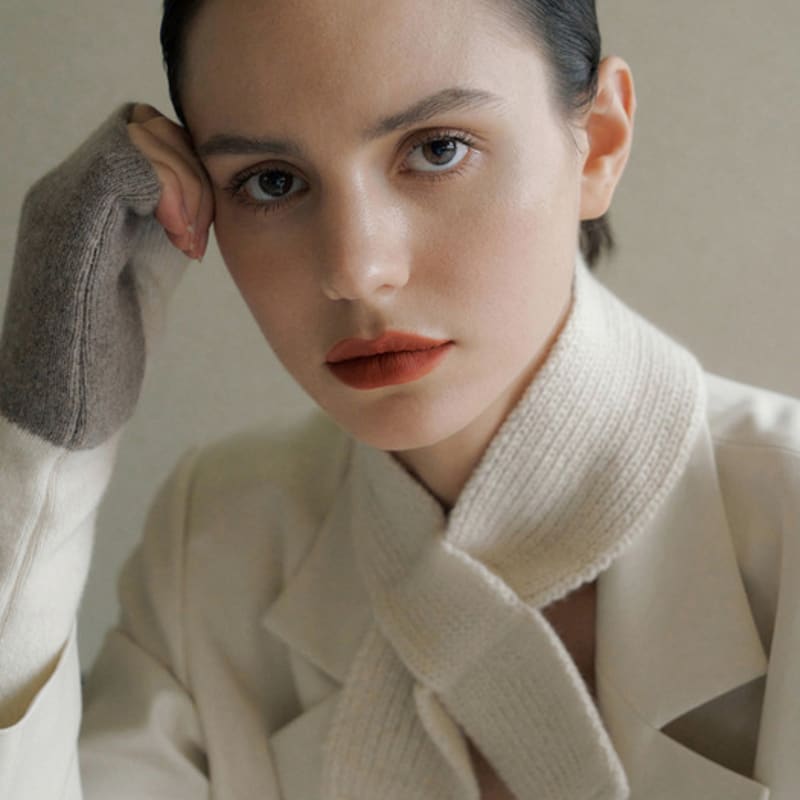 

BB’DE SOLI’DE jou mini cross muffler (2color) ivory