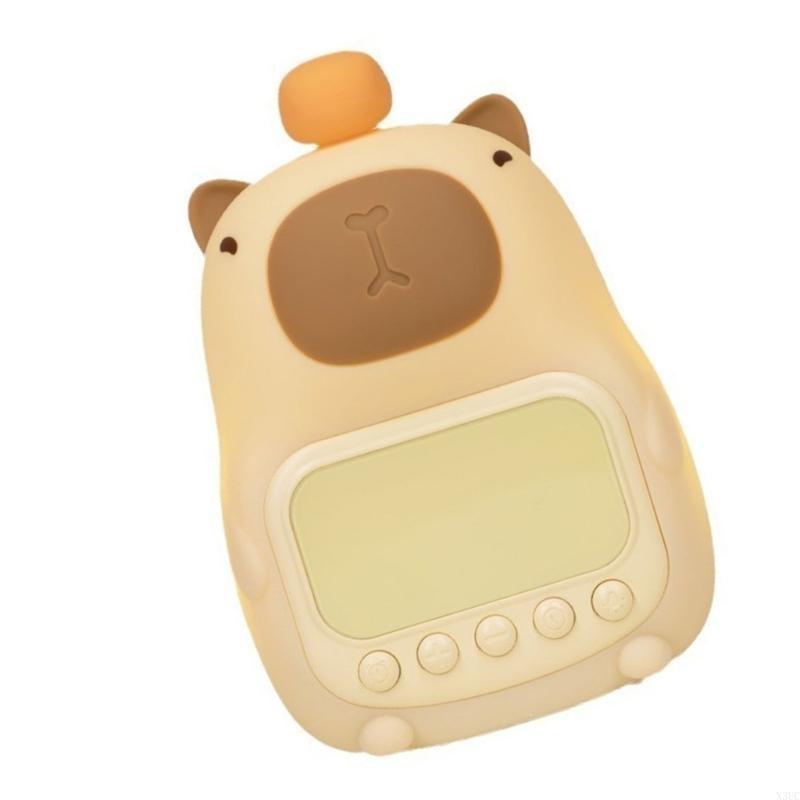 Capybara Night Light Alarm Clock for Kids with Snooze Function 1500mAh X3UC