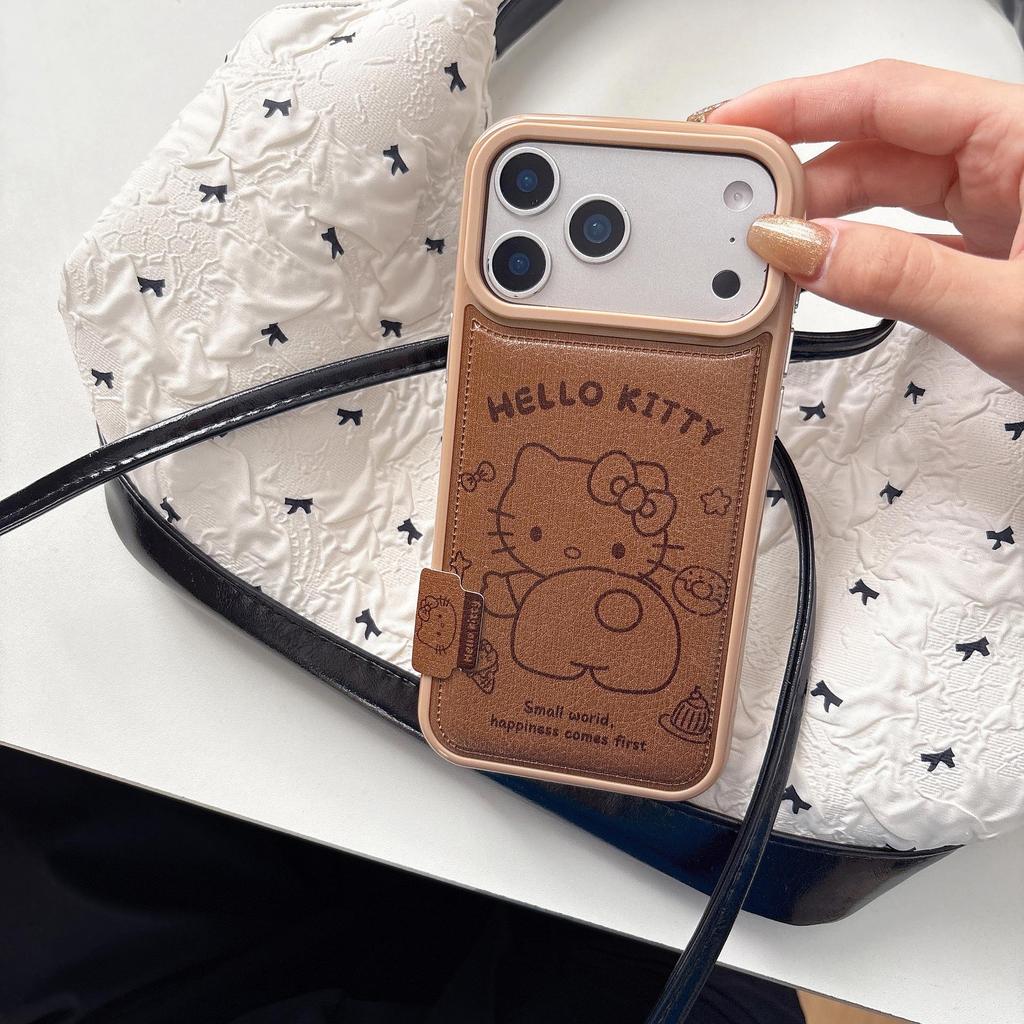 Hello Kitty Japan & South Korea Brown Line Dessert iPhone Case for iPhone 17/16 Pro Max/15/14 - Women's Edition