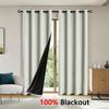 100% Blackout Curtains for Bedroom Living Room Thermal Insulated Grommet Window Drapes Privacy Protection Home Decor