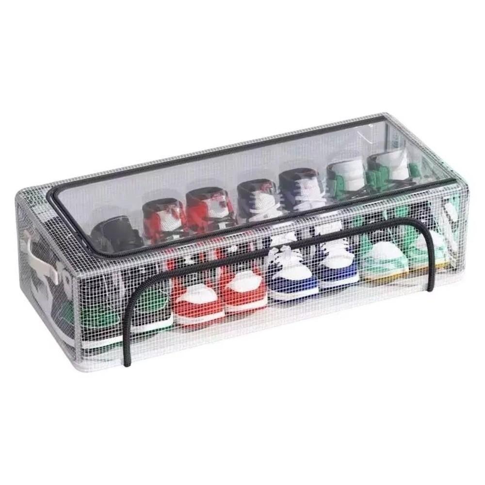 Stackable Transparent Shoe Box Folding Clothes Quilt Storage Box Durable Shoe Holder  Bedroom