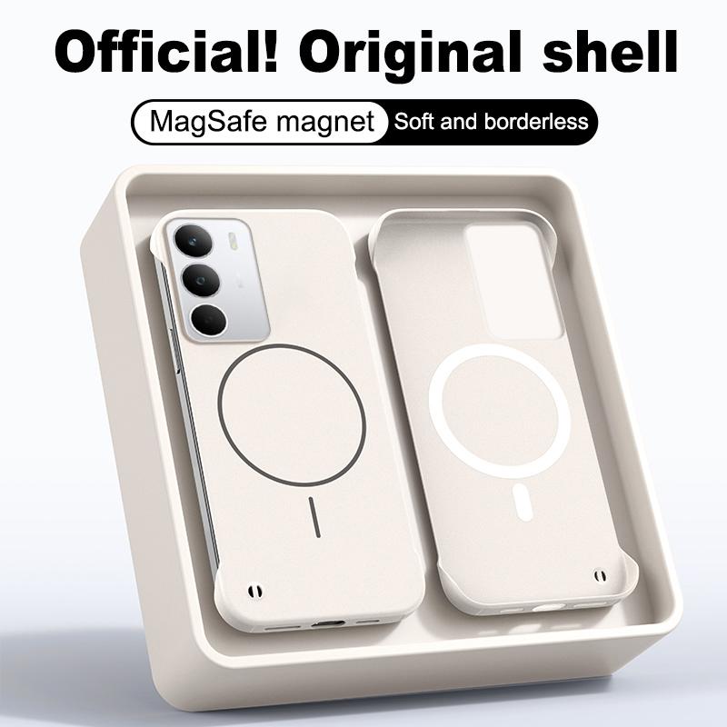 Pro Magsafe Bezrámový kryt na telefon Pro OPPO Realme C71 Ultra tenký Bezrámový Pevný PC Magnetický Matný kryt Pro Realme C71 Nárazník