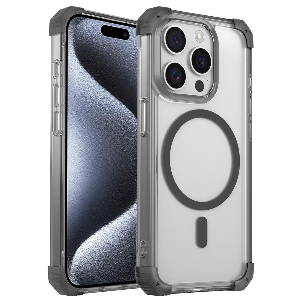 For iPhone 15 Pro Max Case TPU+PC Clear Phone Shell Compatible with Magsafe