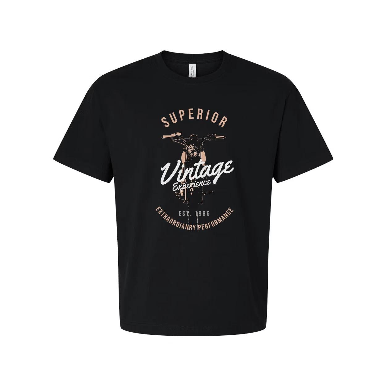 

Unisex Motorcycle Graphic T-Shirt With Vintage Design And Retro Emblem Est. 1986 XL