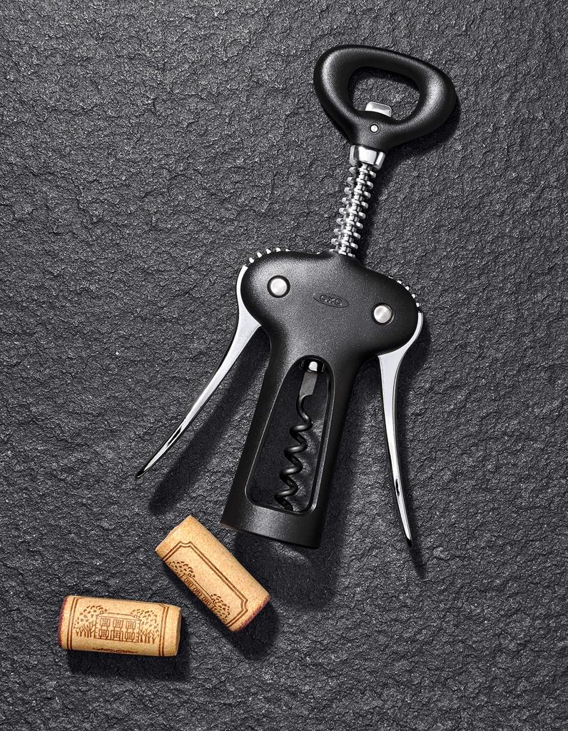 OXO Wine Opener Corkscrew Wing Corkscrew Black One Size