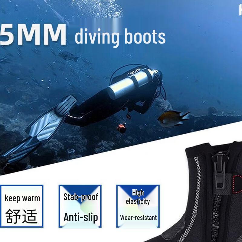 HOTDIVE 5mm Diving & Snorkeling Boots 41-42