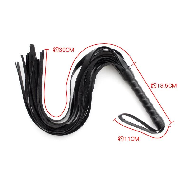 44cm PU Leather Whip Flogger Plush Nylon Plush Sex Handcuffs Bondage Exotic Accessories Toys For Couples Adults Games