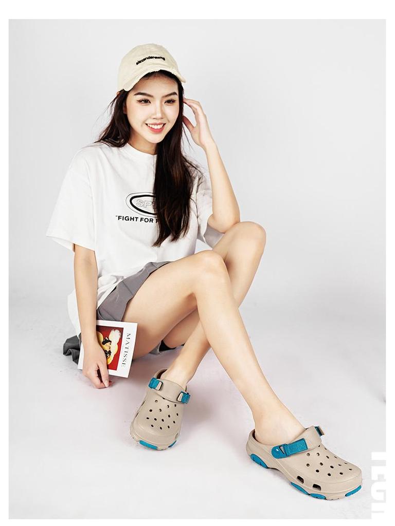 Men's Summer Outdoor Thick Sole Height-Boosting Closed Toe Breathable Non-Slip Beach Sandals