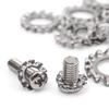 External Tooth Lock Washer Kit M3-M12 Star Serrated Gasket Spacer Assortment Set Stainless Steel Multi Tooth Washer Hardware Box
