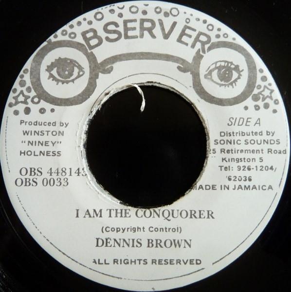 

7inch Record DENNIS BROWN - I Am The Conquorer OBS0033 Observer 1996 Jamaica Reggae, Ska & Dub Used