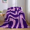 Lilac Wave Flannel Blanket Warm Soft Halloween Christmas Couch Warm Cozy Decorative Decor Gift For All Season