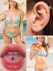 Bobisty 6 Pairs 14G Nipple Rings Set for Women 316L Stainless Steel Heart Butterfly Moon CZ Flower Nipple Rings Piercing Jewelry