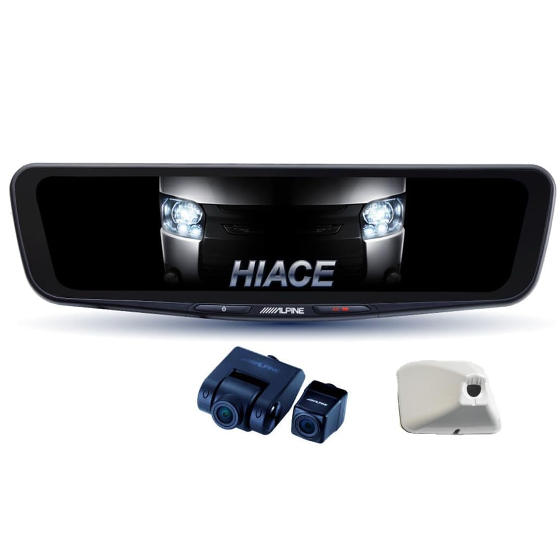 

Alpine Hiace dedicated digital mirror with drive recorder mirror replacement type exterior rear camera rear camera cover (ALPINE) (2013.12-present) чорний
