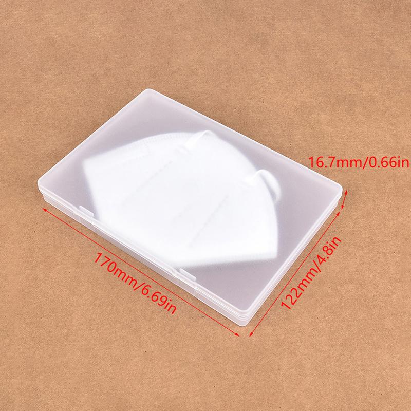 1 Stück Kunststoff Transparente Box zur Maskenaufbewahrung Box Große Größe Aufbewahrung für kleines Zubehör Mattierte Kunststoffbox