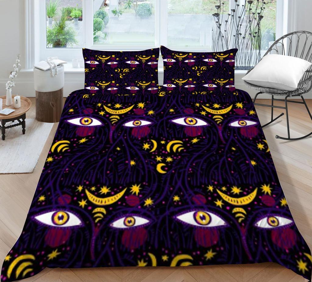 Heim-Bettwäsche 3D Böhmischer Druck Bettwäscheset Kissenbezug Bettdecke Bettbezug Tagesdecke Bettwäsche