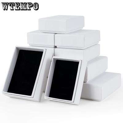 18pcs Square Cardboard Jewelry Gift Boxes White Small Gift Boxes with Velvet Inner Gift Packing Box for Rings Necklaces Earrings Bracelets Pins