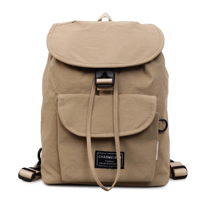 Schoolbag Korean version solid color simple backpack women's 1011 new commuter outdoor leisure versatile backpack light play bag