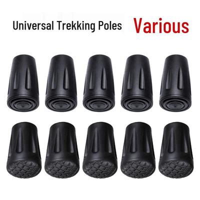 10-Pack Anti-Slip Trekking Pole Tips: Wear-Resistant Mud & Snow Guards for Hiking and Trekking.