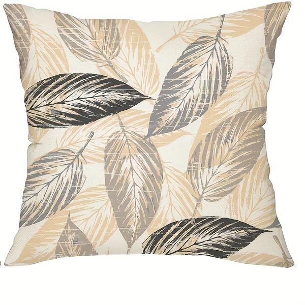 Short Plush Material Pillowcasefour Exquisite Pillowcases With Floral, Geometric, And Leaf Patterns For Ultimate Comfort Sofa Cu
