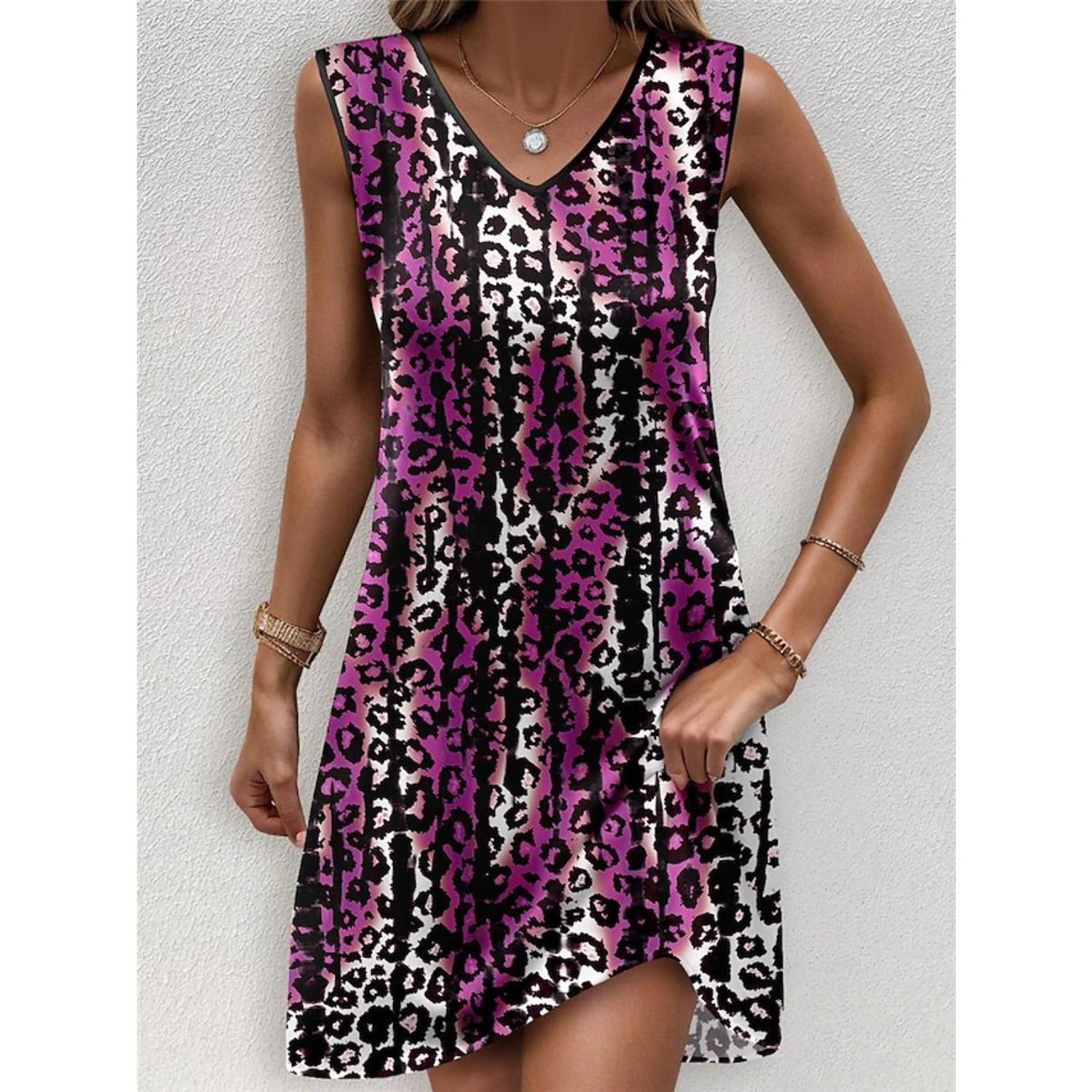 

2025 Новый тренд утягивающего платья с талией, свободное удобное платье, женская мода, элегантное платье, весна-лето, принт XXL красный