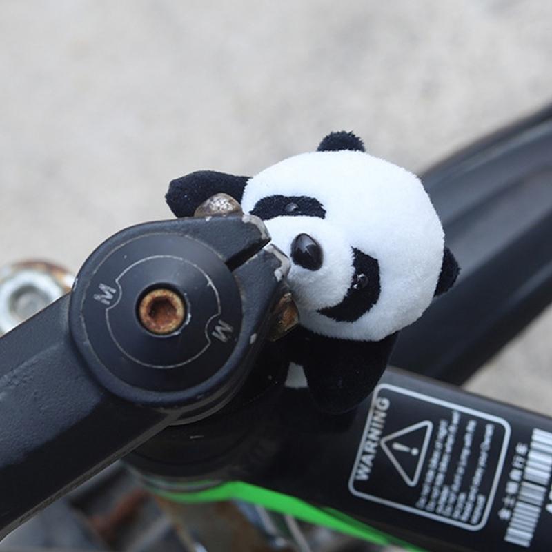 Adorable Cartoon Panda Bike Handlebars Accessory with Multiple Mounting Option Panda Handlebars Charm for Cycling Fun