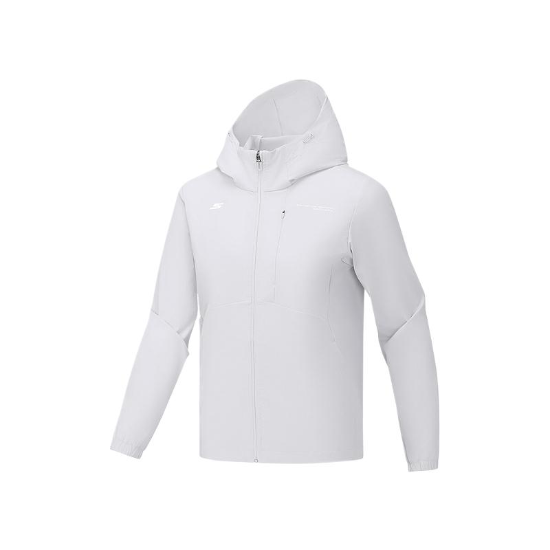 Skechers Godri Fashion Comfortable Casual Versatile Jacket Women Jacket Oyster-Gray P225W234-02BX S