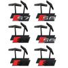 Pegatina Insignia Emblema Parrilla S Cromado Negro ABS 3D Decoración de Insignia de Parrilla Frontal de Coche Para AudiRS3 RS4 RS5 RS6 RS7 S3 S4 S5 S6 S7 S8