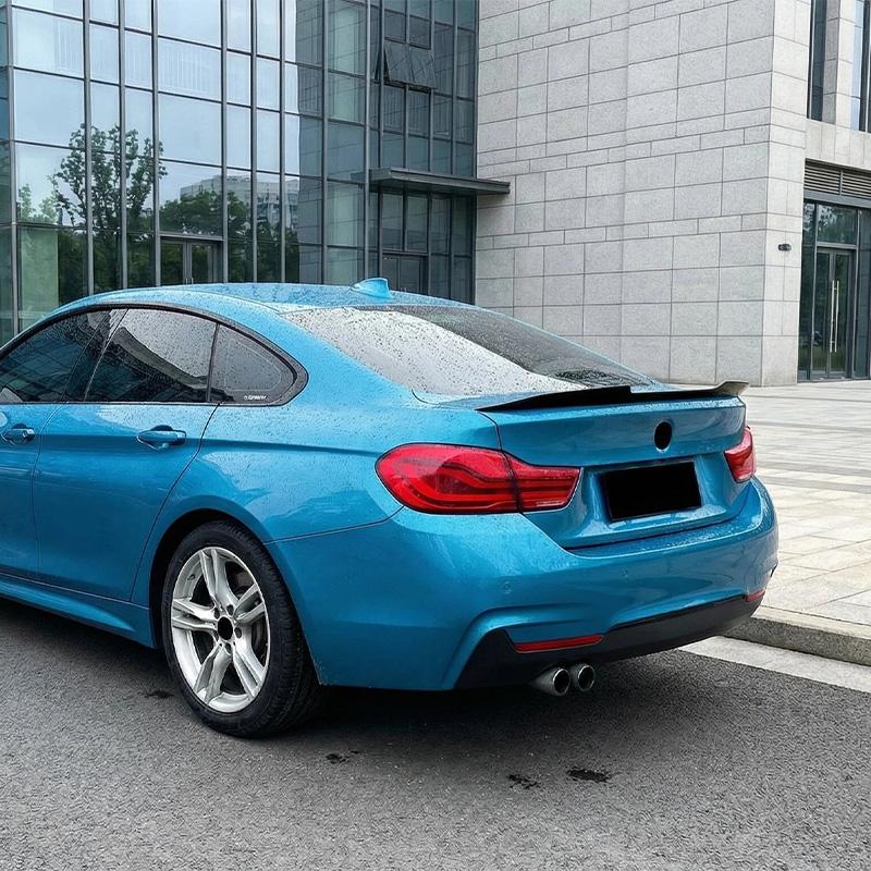 For BMW 4 Series F36 2014-2020 PSM Car Rear Spoiler Wing High Quality ABS Glossy Black Carbon Fiber Look Body Kit