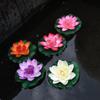 EVA Artificial Lotus Solid Color Decorative Vivid Lifelike Simulation Park Pond Landscaping Fake Water Lily Flower