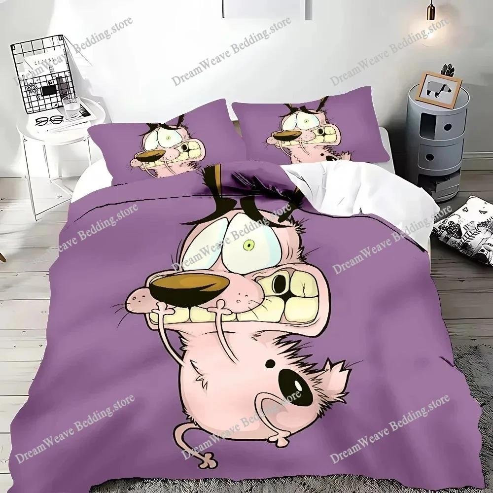 Cartoon C-Courage The Cowardly Dog Duvet Cover Exquisite Digital Print Bedding Set Comforter Bed Youth Home Decor Children Gift7