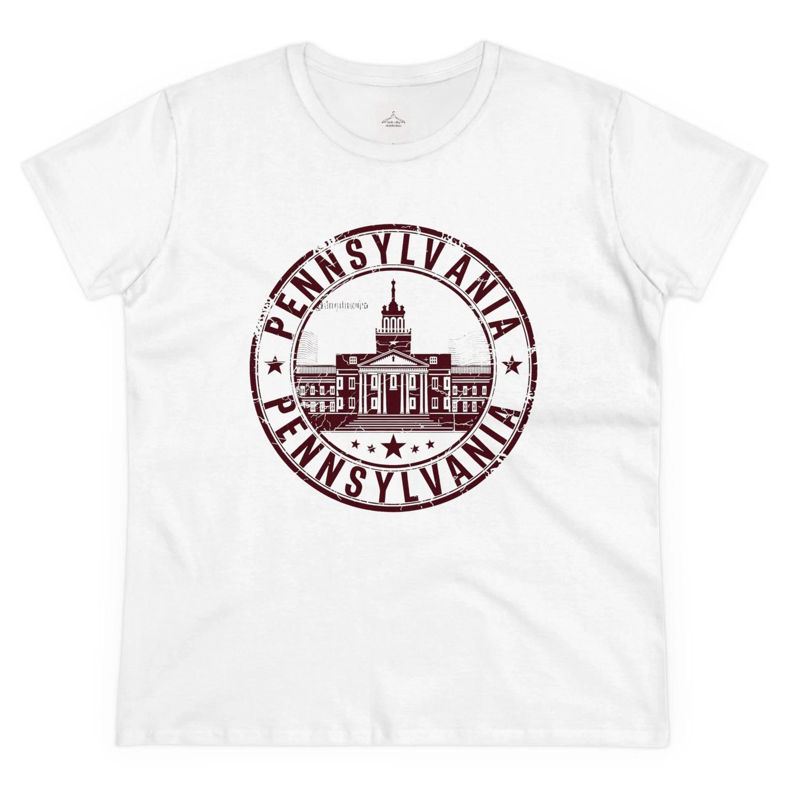 Pennsylvania Vintage Cotton Tee, Casual Women s Shirt, Travel Souvenir Tee, 2XL