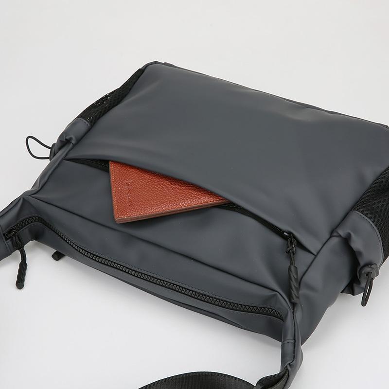 Solid Color Crossbody Bag Men's Large Capacity Shoulder Bag Commuter Briefcase