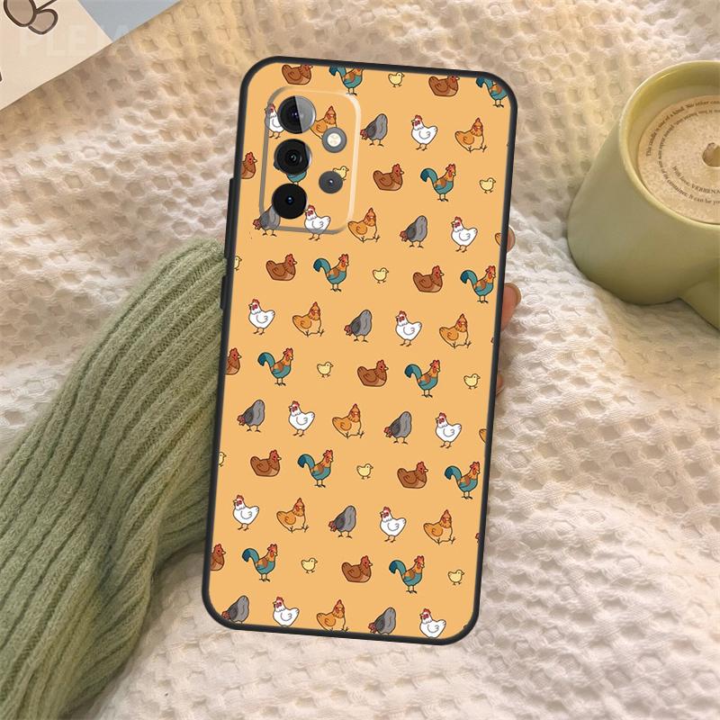 Chicken Hen Rooster Case For Samsung Galaxy A16 A33 A36 A56 A26 A15 A55 A53 A35 A22 A32 A52 A54 A34 A14 A05 A06