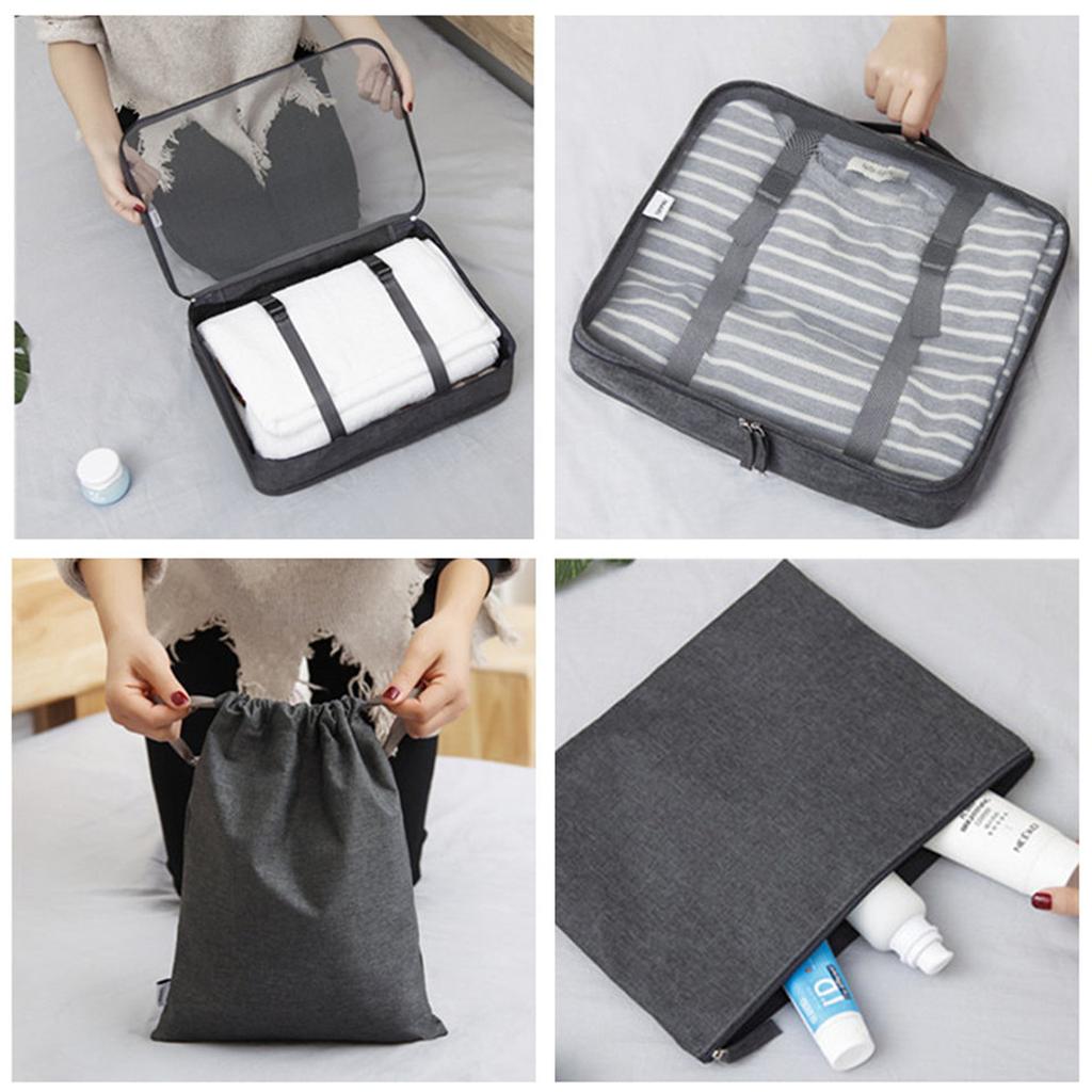 6Pcs/Set Portable Clothing Sorting Organizer Travel Bags Set Luggage Accessories