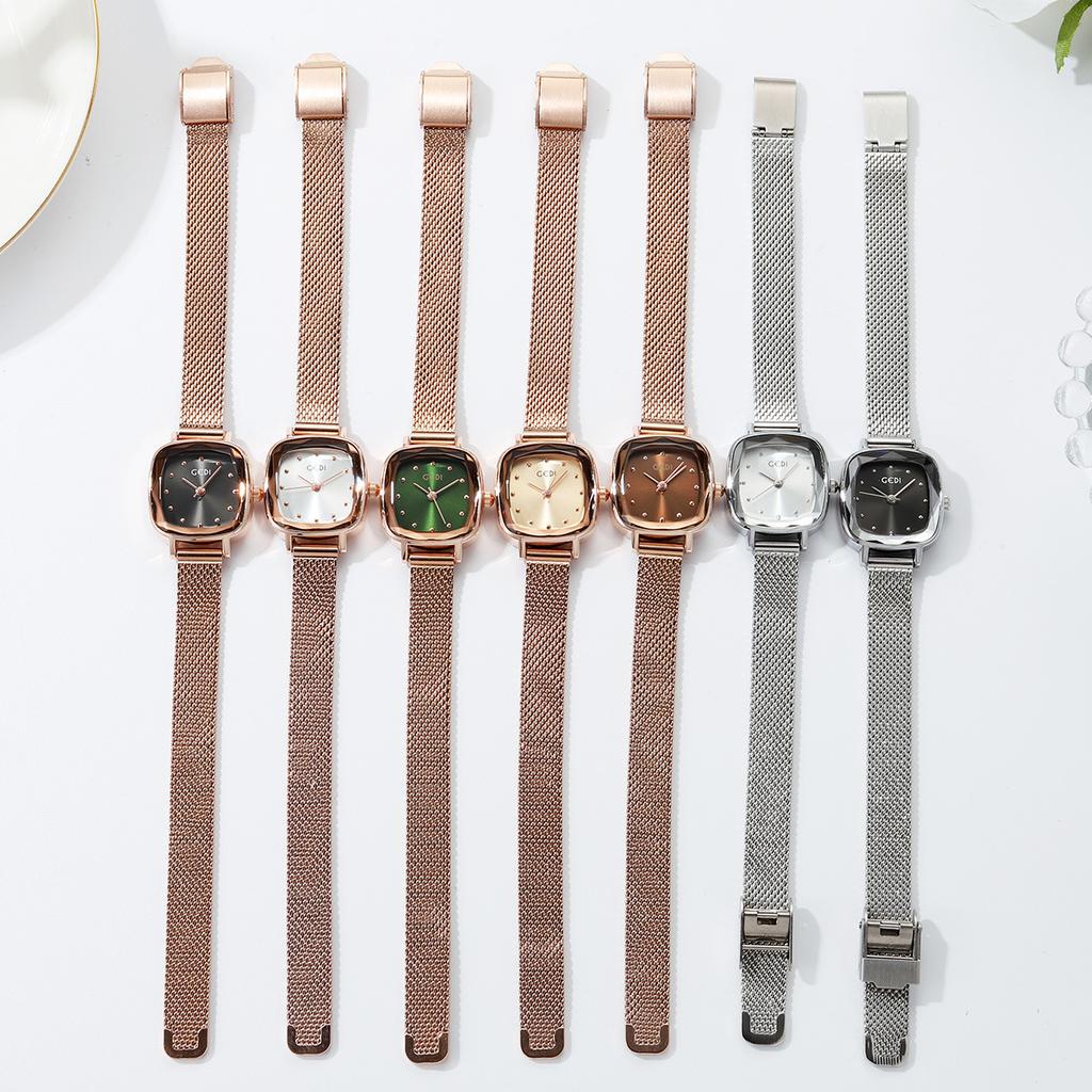 Fashion Mesh Belt Square Women'S Watch Simple Fashion Quartz Watch Student Waterproof Watch