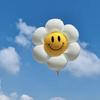 Large White Colorful Daisy Sunflower Aluminum Film Balloons for Outdoor Picnic, Wish Release and Photo Shooting Balloons