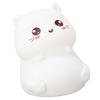 Silicone Night Lamp Cute Cat Tap Control   Color Rechargeable Soft Night Light for Bedroom