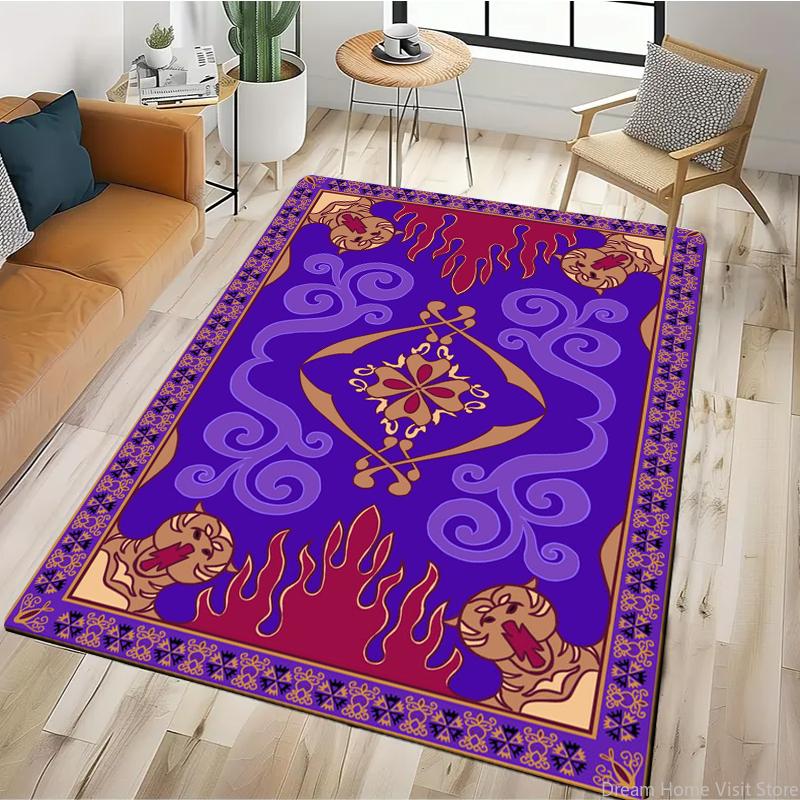 Aladdin Pattern Door Mat Carpet for Living Room Sofa Washable Bedroom Kitchen Hallway Home Decoration Sofa Table Kids Area Rugs