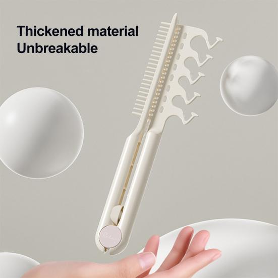 2-In-1 Hair Comb with Long Handle V-shaped Fluffy Hair Comb Anti-static Thin Thick Curly Long Hair Comb Women Hair Styling Detangling Comb