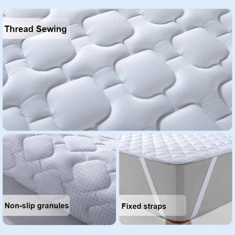 2/3 Pezzi Coprimaterasso Rinfrescante Fascia Elastica Quattro Angoli Antiscivolo Tappetino Rinfrescante Estivo per Letto Singolo Matrimoniale Biancheria da Letto Traspirante