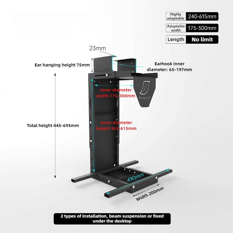 Computer Case Storage Holders Hanging Chassis Storage Tray Table Under Computer Organize Rack Portable Office Host Bracket