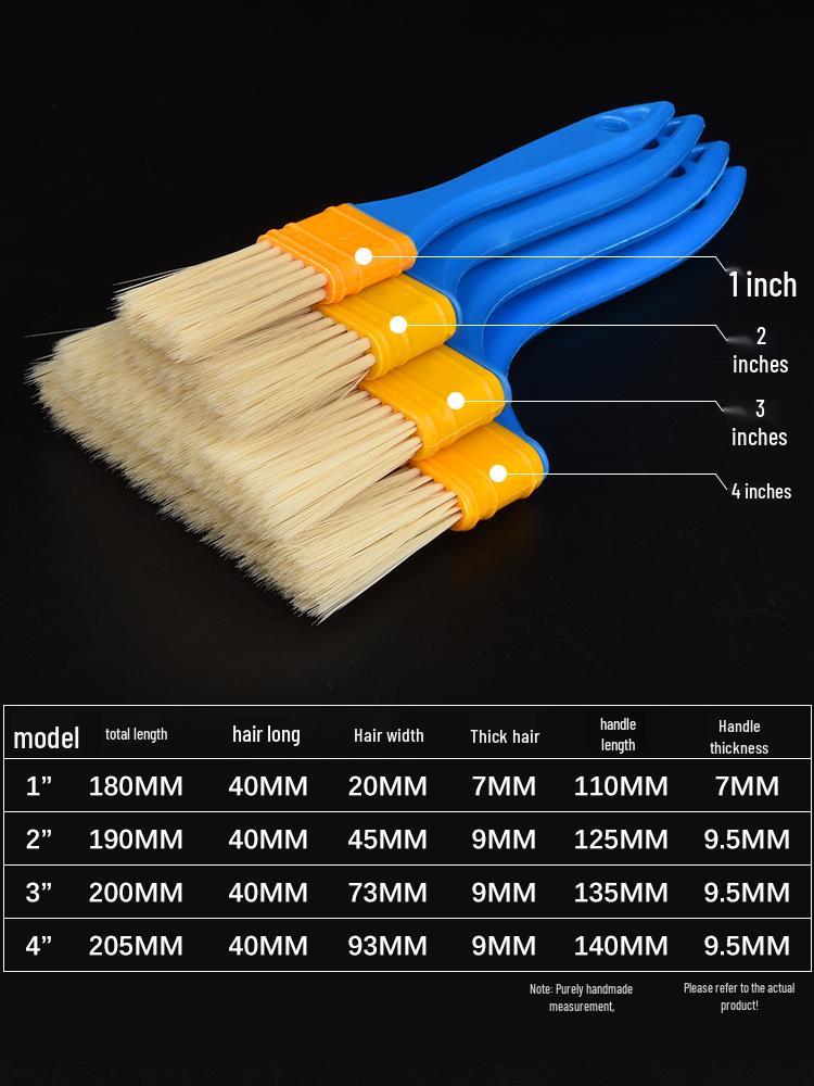 Nylon Bristle Cleaning and Painting Brush Set – Small, Hard, and Soft Bristles for Barbecue, Dust Removal, and Oil Painting