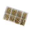 Nuts in Storage Box Good Conductivity Insert Nut Corrosion resistant Nut Brass Threaded Nut Multiple Size for Engineers