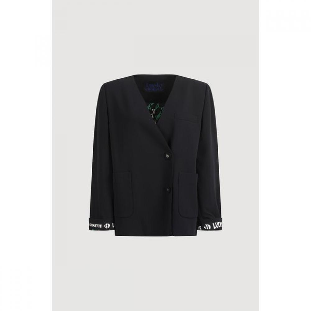 Lucky Chouette No Collar Polyester Jacket Lqjaw25200 25 Fw New Arrival