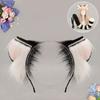 Set Bandă cu Urechi de Pisică din Blană Artificială și Coadă Handmade Accesoriu Costum Animal Kawaii Cosplay Convenție Anime