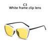 Occhiali da sole 6 in 1 Occhio di gatto Miopia Donna Clip magnetica Occhiali Ottica da vista Occhiali polarizzati per computer -0,5 a -10