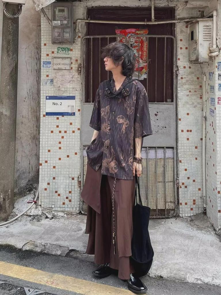 Yamamoto Dark Series Rivet Wide-Leg Harem Pants 2024